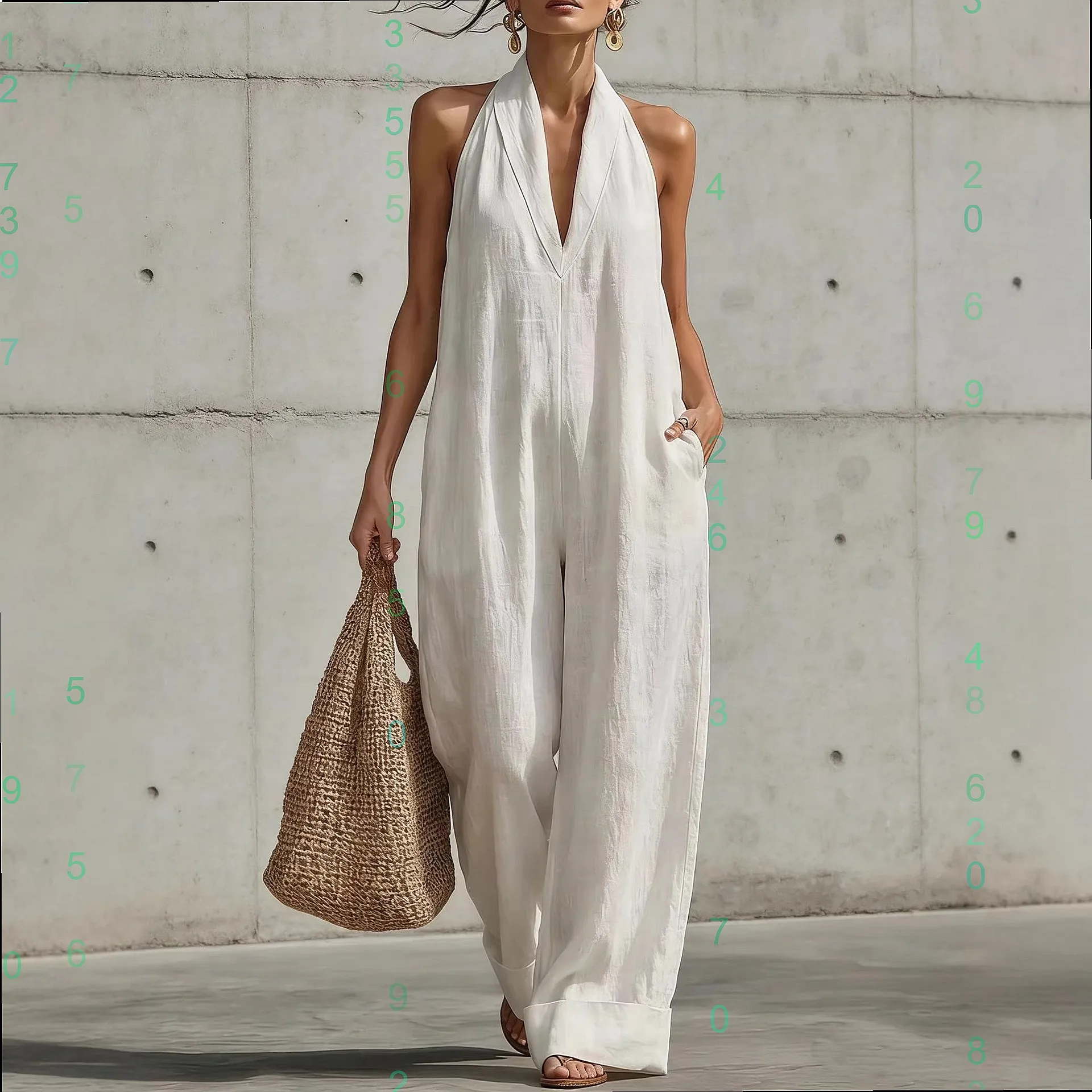 Cotton Linen Jumpsuit Women Casual Sleeveless Overall Playsuit Spring Summer Loose Fit Elegant Romper
Cotton Linen Jumpsuit Women Casual Sleeveless Overall Playsuit Spring Summer Loose Fit Elegant Romper