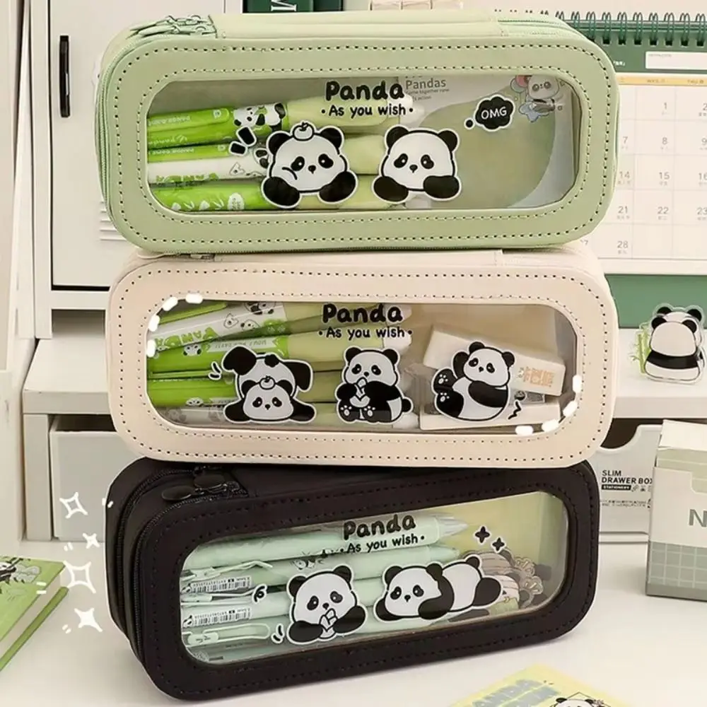 Creative Aesthetic Transparent Pencil Bag Panda Good Looking Large Capacity Pencil Bag PVC Zipper Stationery Storage Bag Student
Creative Aesthetic Transparent Pencil Bag Panda Good Looking Large Capacity Pencil Bag PVC Zipper Stationery Storage Bag Student