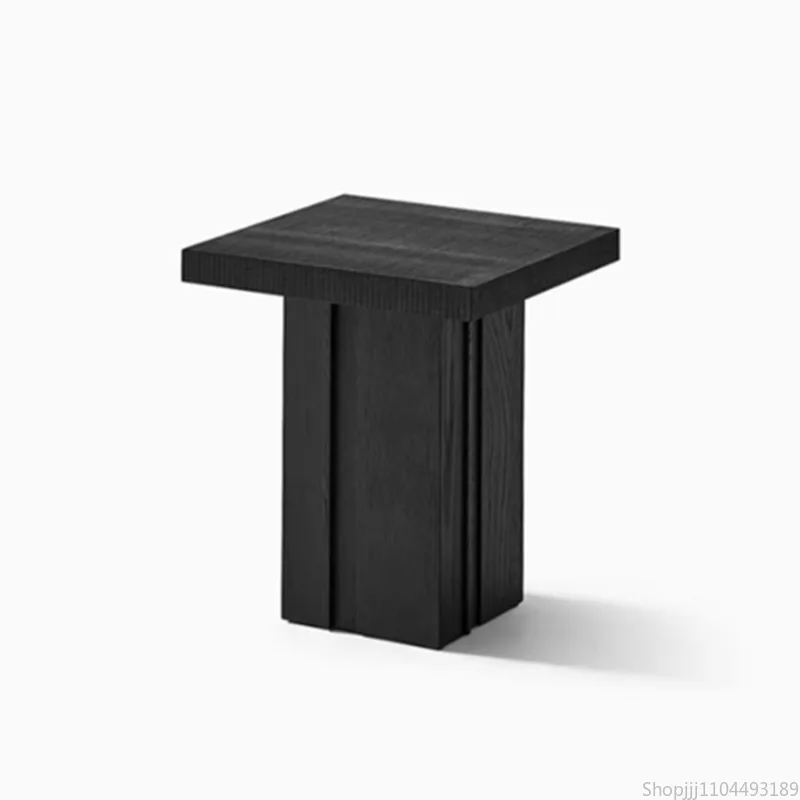 Wabi-Sabi Charcoal Black Wooden Stool, Japanese Style Bedside Table, Solid Wood Vintage Small Square Coffee Table
Wabi-Sabi Charcoal Black Wooden Stool, Japanese Style Bedside Table, Solid Wood Vintage Small Square Coffee Table