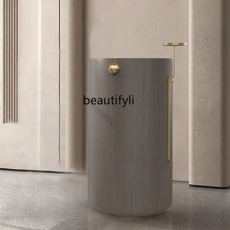 X18 Wood grain checkout page curved reception desk restaurant beauty salon consultation stainless steel customization
X18 Wood grain checkout page curved reception desk restaurant beauty salon consultation stainless steel customization