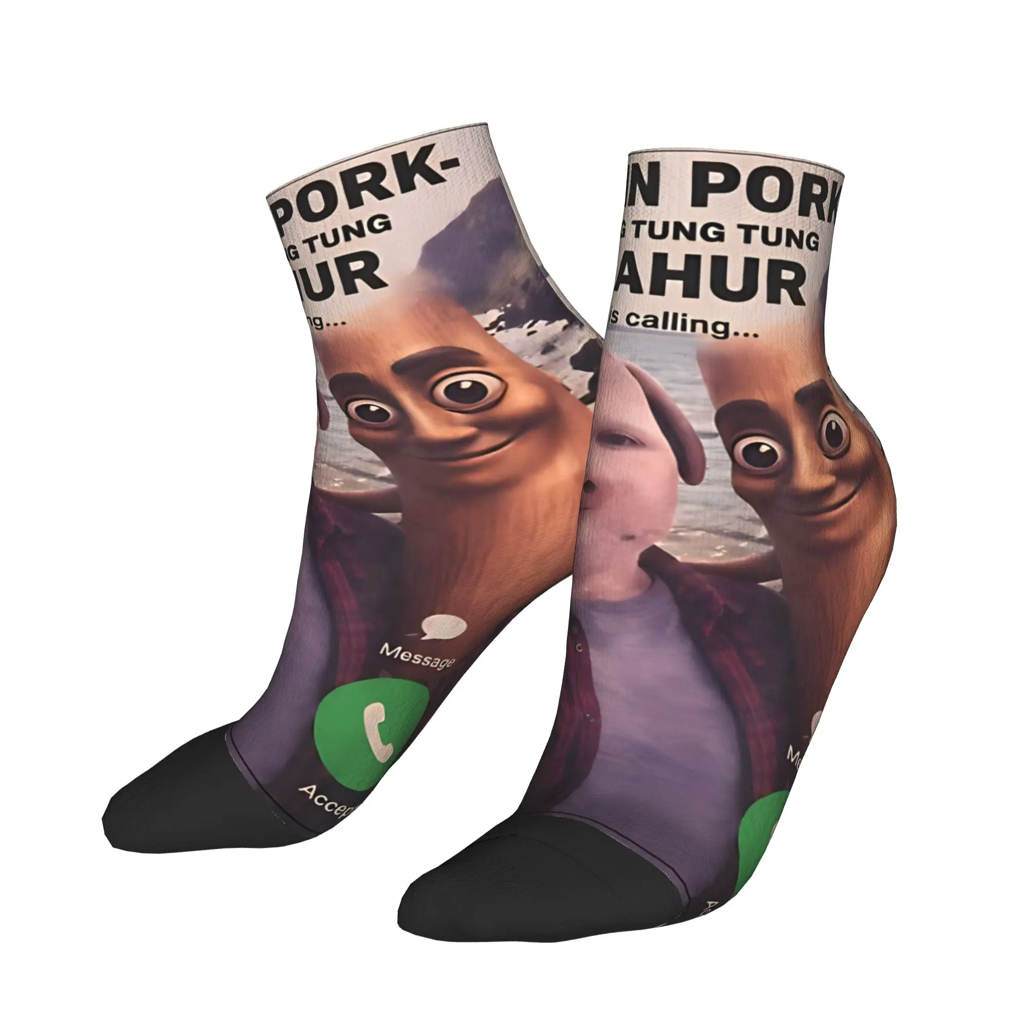John Pork Tung Sahur Calling Brainrot Meme Ankle Socks Non Slip Running Sports Socks For Adults Men Spring Vintage Printed Sock
John Pork Tung Sahur Calling Brainrot Meme Ankle Socks Non Slip Running Sports Socks For Adults Men Spring Vintage Printed Sock