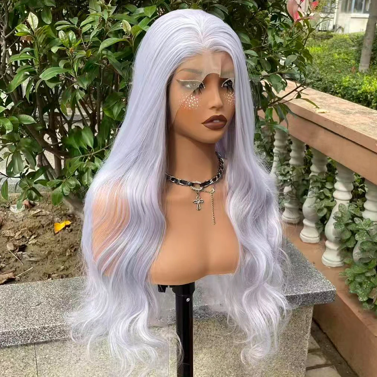 Grey Purple Body Wave Wigs 13×4 Synthetic Lace Front Wigs Glueless Lace Frontal Wig Natural Curly Synthetic Hair Wigs
Grey Purple Body Wave Wigs 13×4 Synthetic Lace Front Wigs Glueless Lace Frontal Wig Natural Curly Synthetic Hair Wigs
