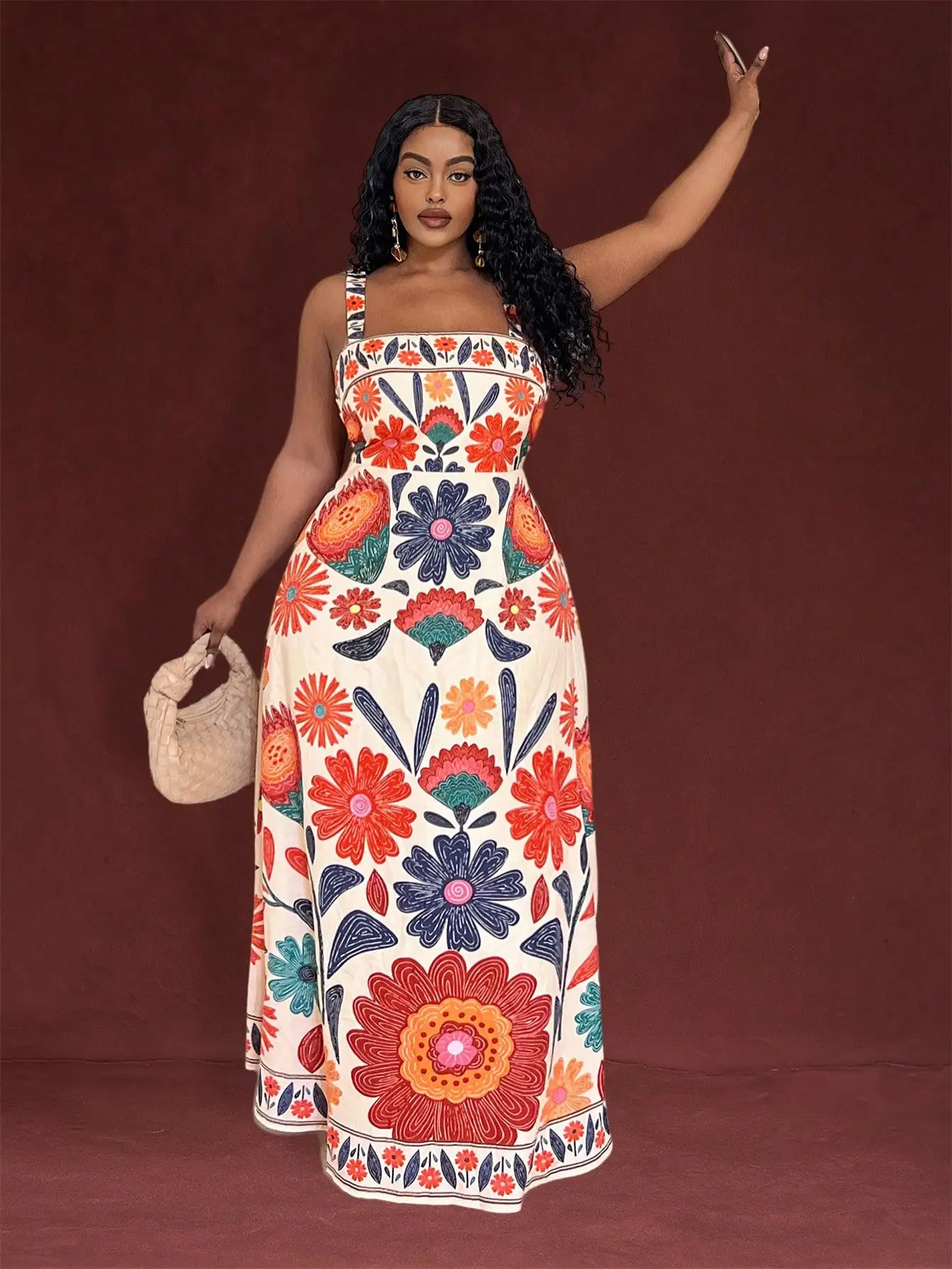 Plus Size Sleeveless A-Line Floral Print Maxi Dress for Summer Vacation
Plus Size Sleeveless A-Line Floral Print Maxi Dress for Summer Vacation