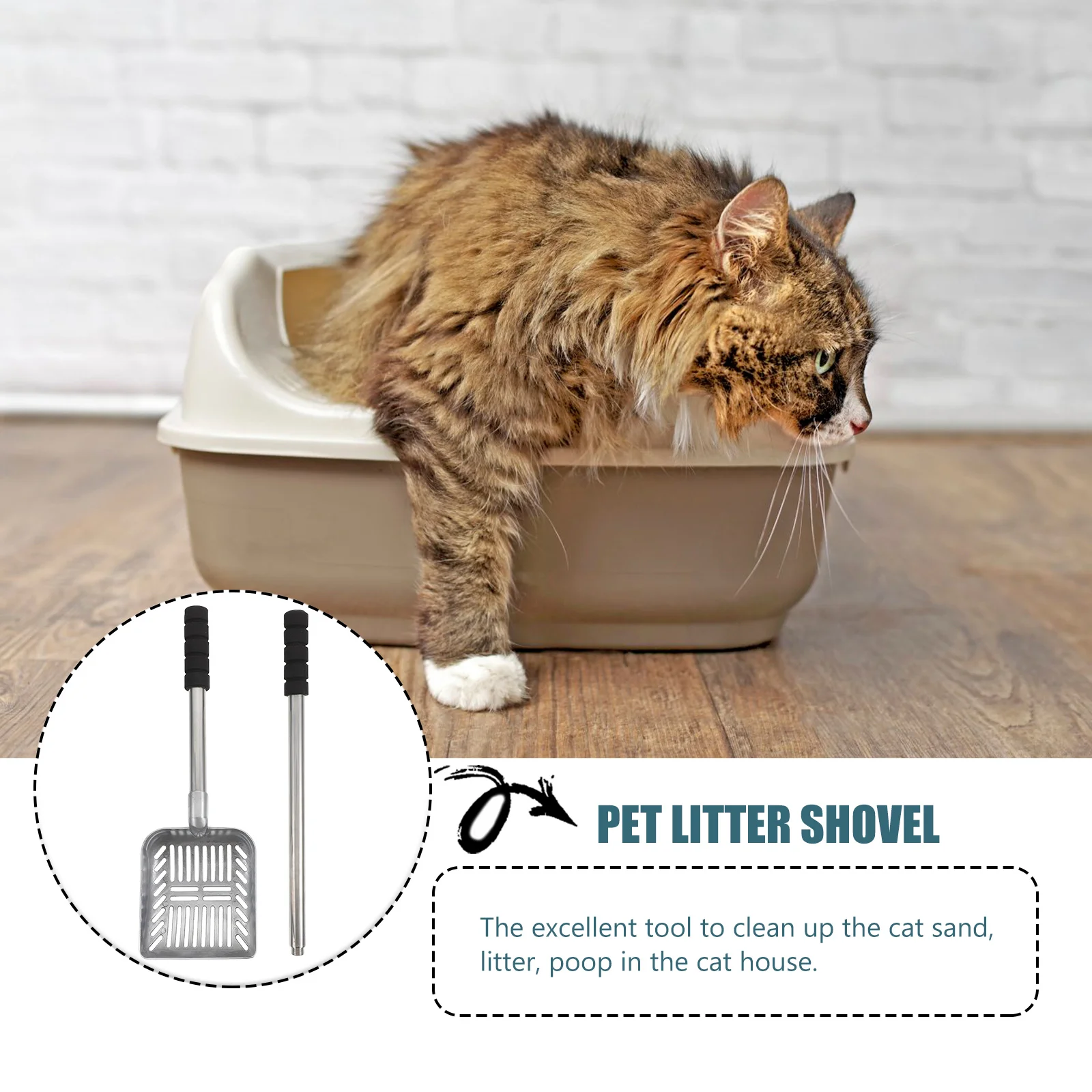 Pet Litter Cleaning Tool Cat Poop Shovel Ergonomic Design Appropriate Filtering Holes Detachable Handle Easy Grip
Pet Litter Cleaning Tool Cat Poop Shovel Ergonomic Design Appropriate Filtering Holes Detachable Handle Easy Grip