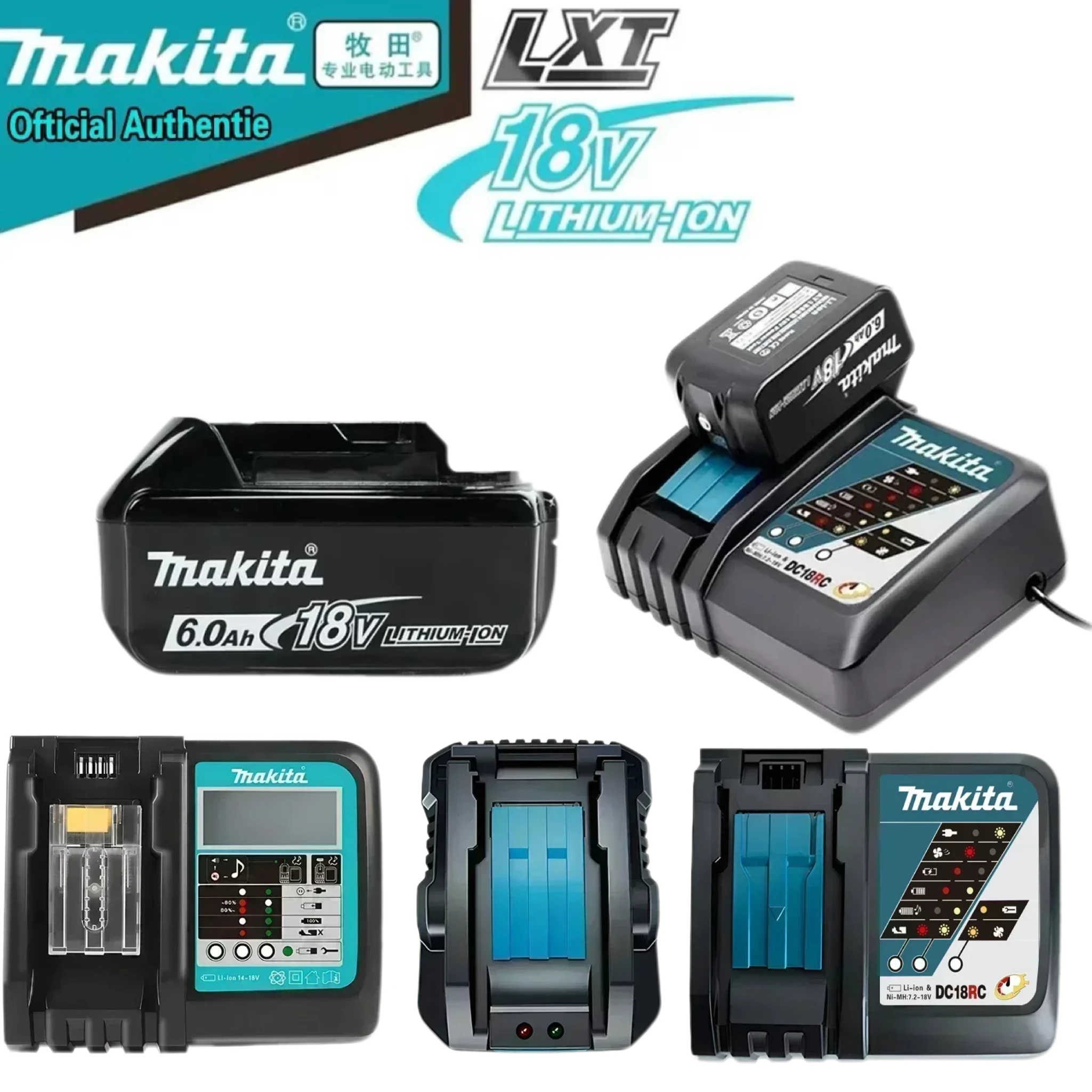 Makita 14.4V 18V Replacement Battery with DC18RD DC18SF 4 Port Fast Charger, Genuine Quality & Wide Model Compatibility
Makita 14.4V 18V Replacement Battery with DC18RD DC18SF 4 Port Fast Charger, Genuine Quality & Wide Model Compatibility