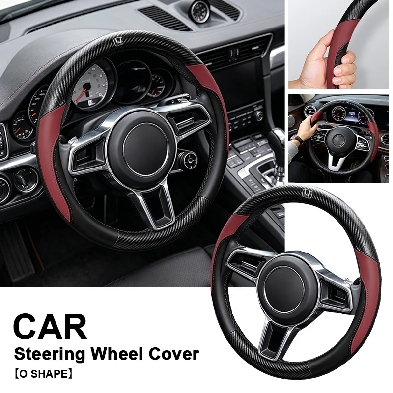 Carbon Fiber Car Steering Wheel Cover For Honda Civic FIT CRV Accord Jazz HRV Car Interior Non-slip Steering Wheel Cover Sticker
Carbon Fiber Car Steering Wheel Cover For Honda Civic FIT CRV Accord Jazz HRV Car Interior Non-slip Steering Wheel Cover Sticker