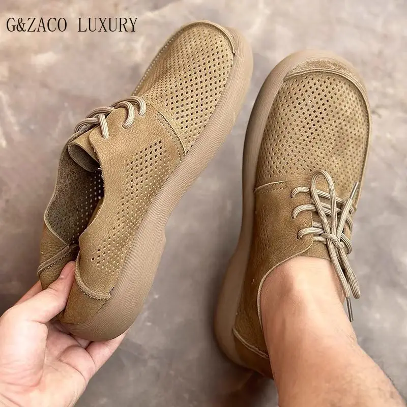 Мужские туфли из натуральной кожи с широким носком, новинка лета 2025 года, дышащая повседневная обувь из дышащей мягкой кожи с мягкой подошвой
Мужские туфли из натуральной кожи с широким носком, новинка лета 2025 года, дышащая повседневная обувь из дышащей мягкой кожи с мягкой подошвой