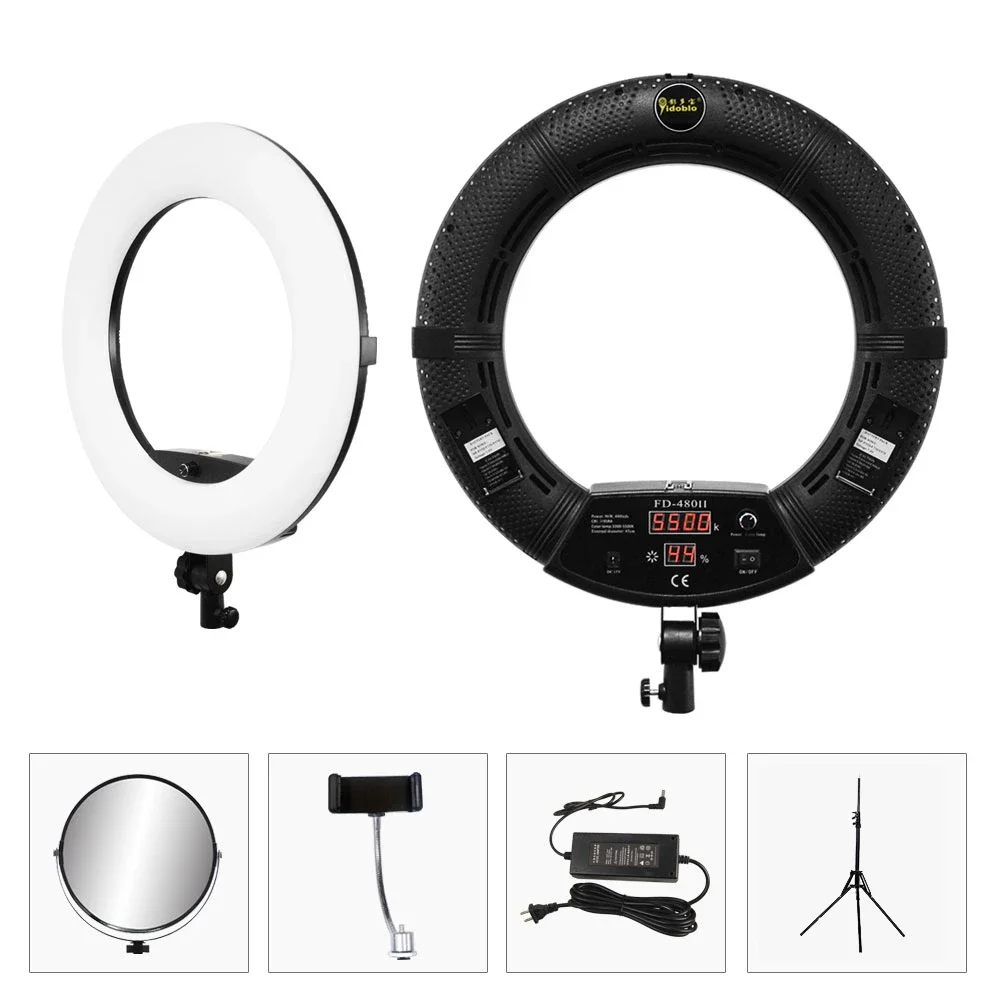 Professional Ring Light 45cm Video Lamp Selfie For Beauty Salon Tattoo Ring Lamp Yidoblo FD480 18inch Studio Light For Vlog Live
Professional Ring Light 45cm Video Lamp Selfie For Beauty Salon Tattoo Ring Lamp Yidoblo FD480 18inch Studio Light For Vlog Live
