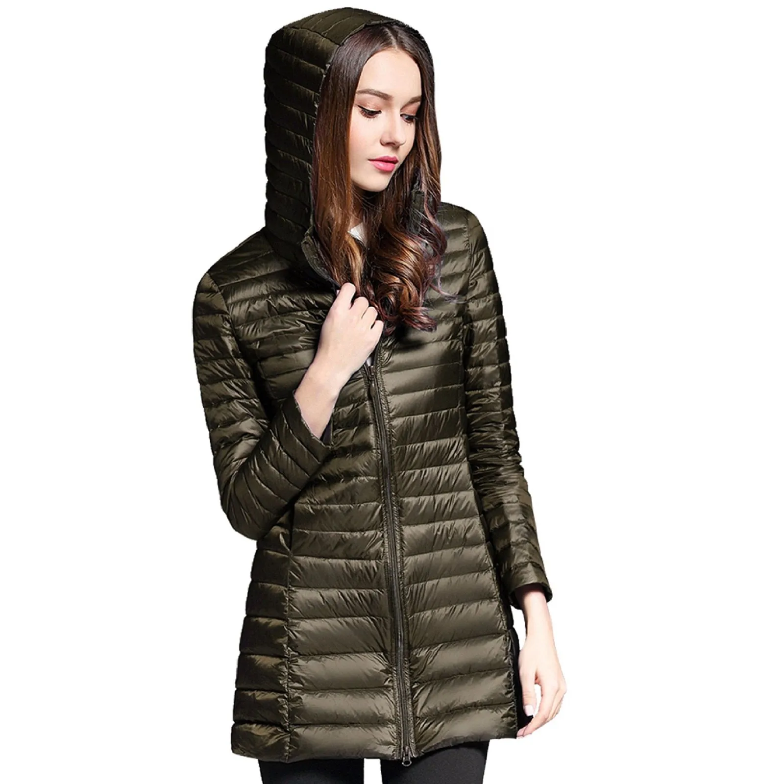 Womens Solid Color Hooded Quilted Coat Long Sleeve Winter Warm Zipper Midi Length Outwear Jacket Зимние куртки Ropa De AlgodóN
Womens Solid Color Hooded Quilted Coat Long Sleeve Winter Warm Zipper Midi Length Outwear Jacket Зимние куртки Ropa De AlgodóN