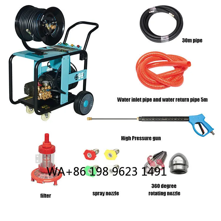 High Efficiency 100Bar High Pressure Cleaner 7.5KW 40L/min Cold Water Washing Machine for Car Wash Sewer Dredging
High Efficiency 100Bar High Pressure Cleaner 7.5KW 40L/min Cold Water Washing Machine for Car Wash Sewer Dredging