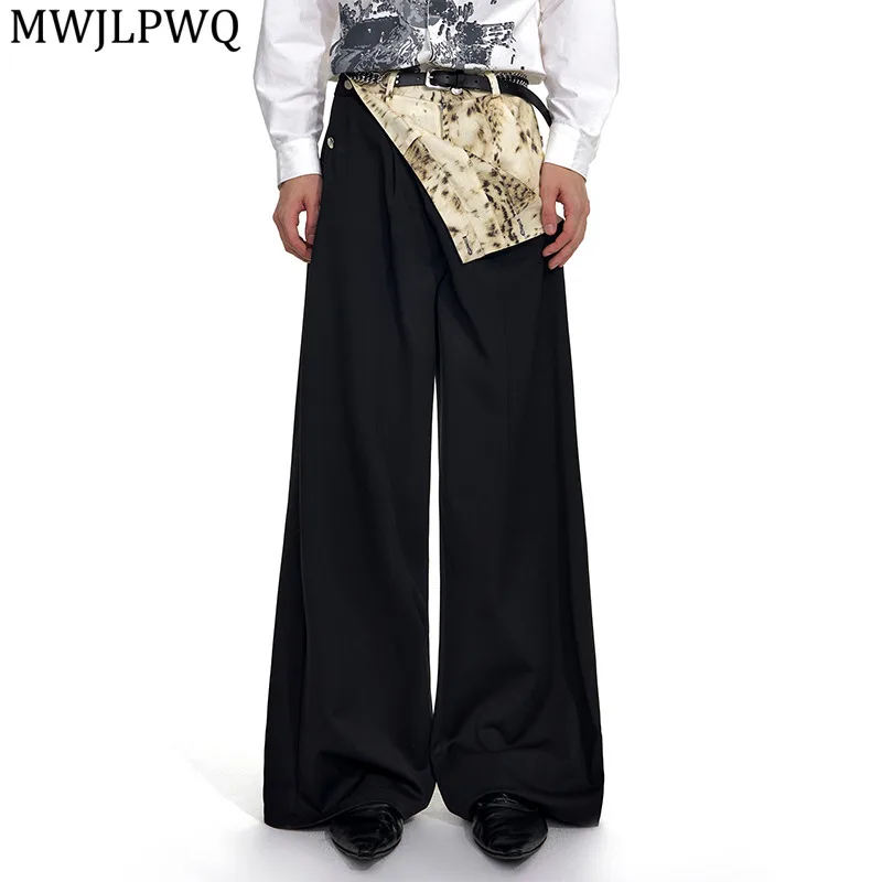MWJLPWQ Fake Two-Piece Leopard Printed Patchwork Trousers For Men Autumn High-End Streetwear Trend Wide-Leg Casual Pants 11735
MWJLPWQ Fake Two-Piece Leopard Printed Patchwork Trousers For Men Autumn High-End Streetwear Trend Wide-Leg Casual Pants 11735