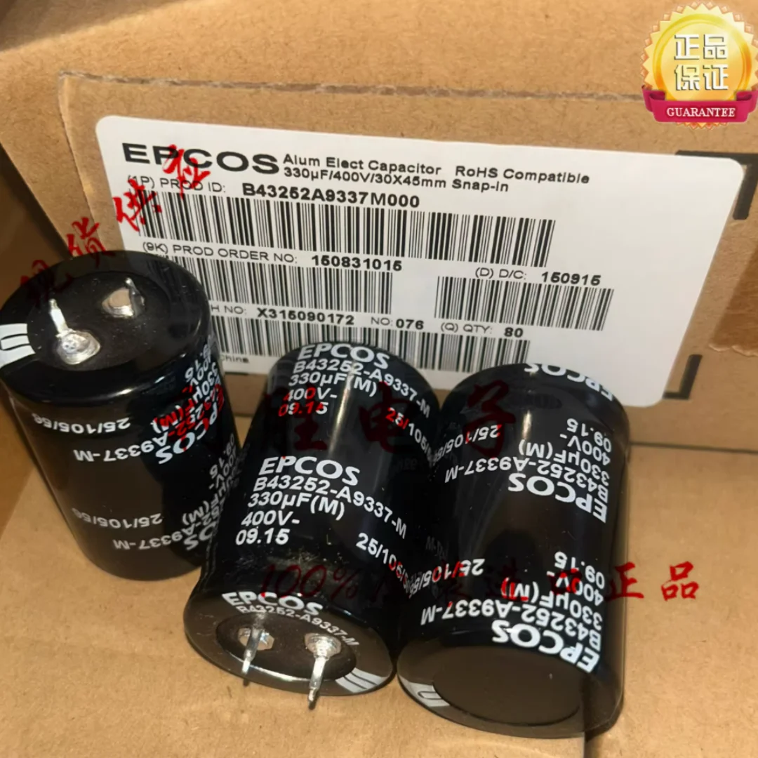 330UF 400V Siemens EPCOS capacitor from Germany, 400V330UF 30*45 LL, 105 degrees
330UF 400V Siemens EPCOS capacitor from Germany, 400V330UF 30*45 LL, 105 degrees