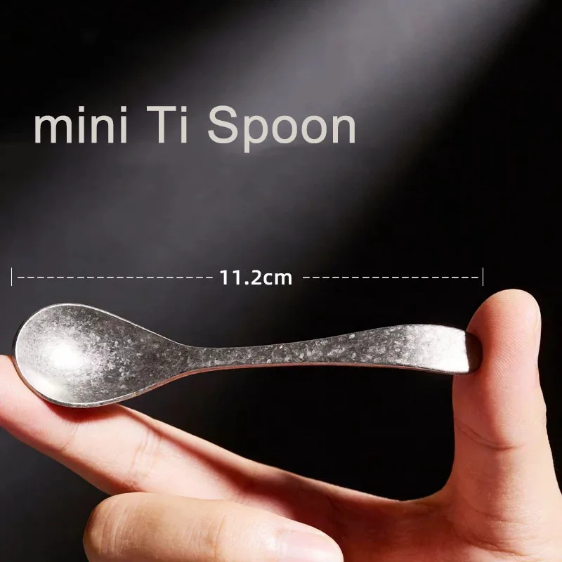 Mini Pure Titanium Soup Spoon set 4.53 inch coffee Spoon set lightweight DurableTableware Kitchen Utensils for Camping, Home
Mini Pure Titanium Soup Spoon set 4.53 inch coffee Spoon set lightweight DurableTableware Kitchen Utensils for Camping, Home
