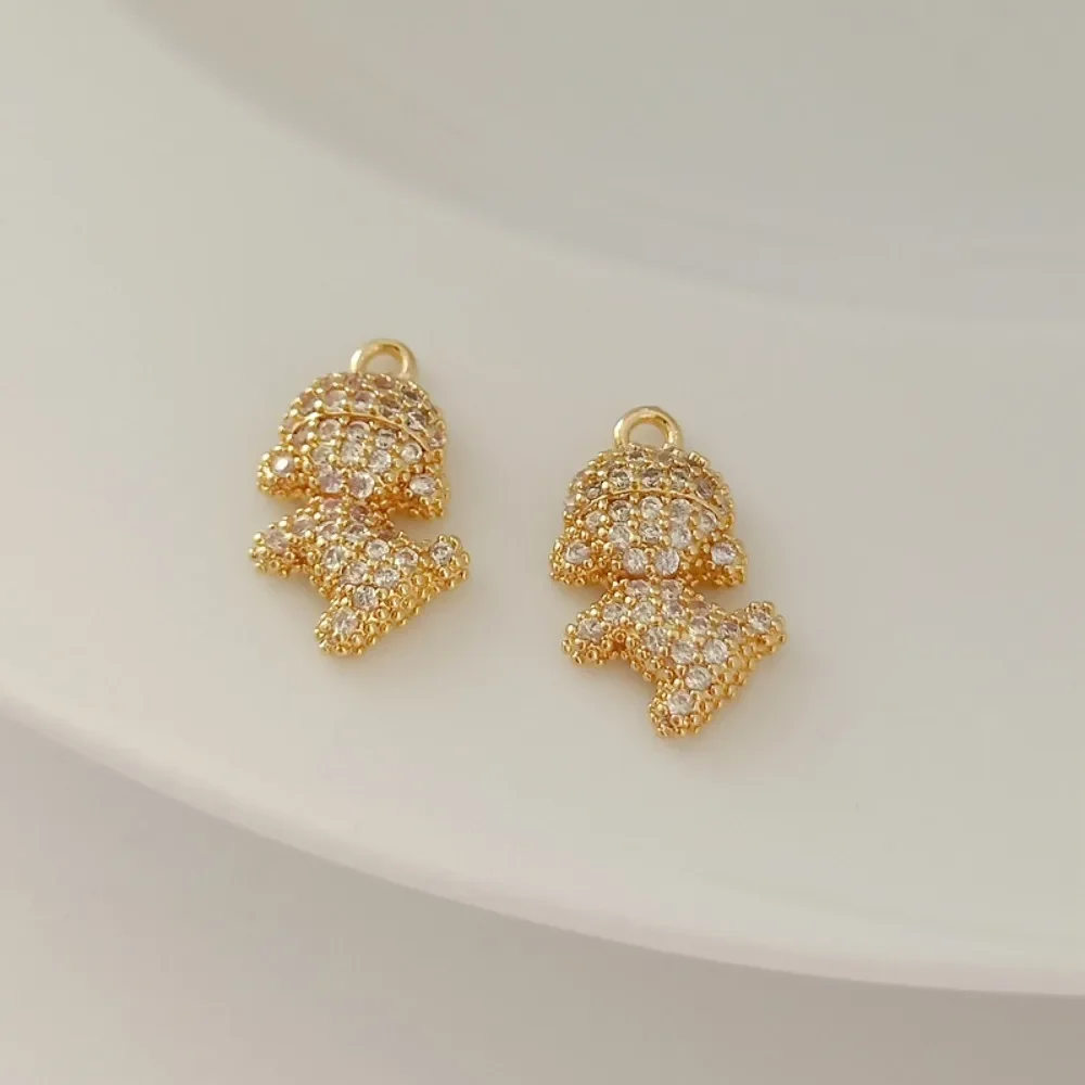 14K Gold-plated Micro-inlaid Zircon Puppy Pendant, Cute Dog Pendant, Bracelet, Necklace, DIY Handmade Jewelry Accessories
14K Gold-plated Micro-inlaid Zircon Puppy Pendant, Cute Dog Pendant, Bracelet, Necklace, DIY Handmade Jewelry Accessories