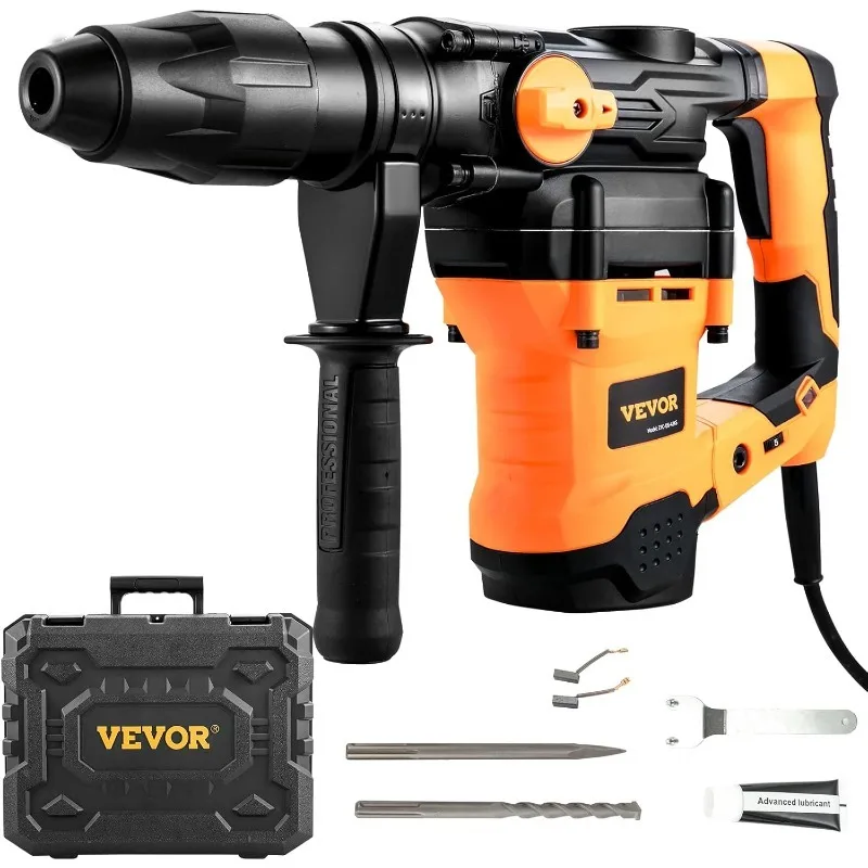 VEVOR 1-9/16 Inch SDS-Plus 13 Amp Heavy Duty Rotary Hammer Drill, Heavy Duty Chipping Hammers with Vibration Control & Safety Cl
VEVOR 1-9/16 Inch SDS-Plus 13 Amp Heavy Duty Rotary Hammer Drill, Heavy Duty Chipping Hammers with Vibration Control & Safety Cl