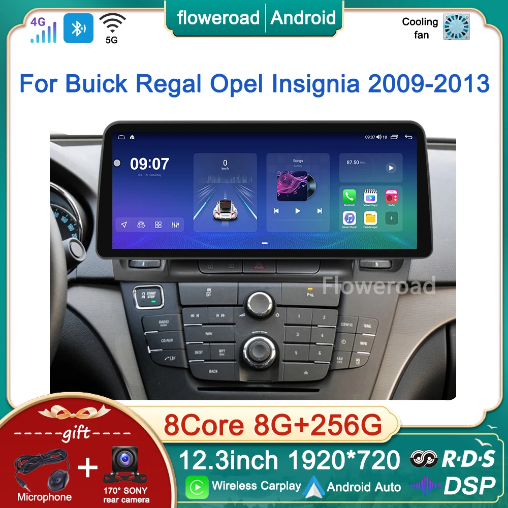 Автомобильный мультимедийный плеер, экран 12,3 дюйма, Android 13, для Buick Regal Opel Insignia 2009 2010 2011- 2013
Автомобильный мультимедийный плеер, экран 12,3 дюйма, Android 13, для Buick Regal Opel Insignia 2009 2010 2011- 2013