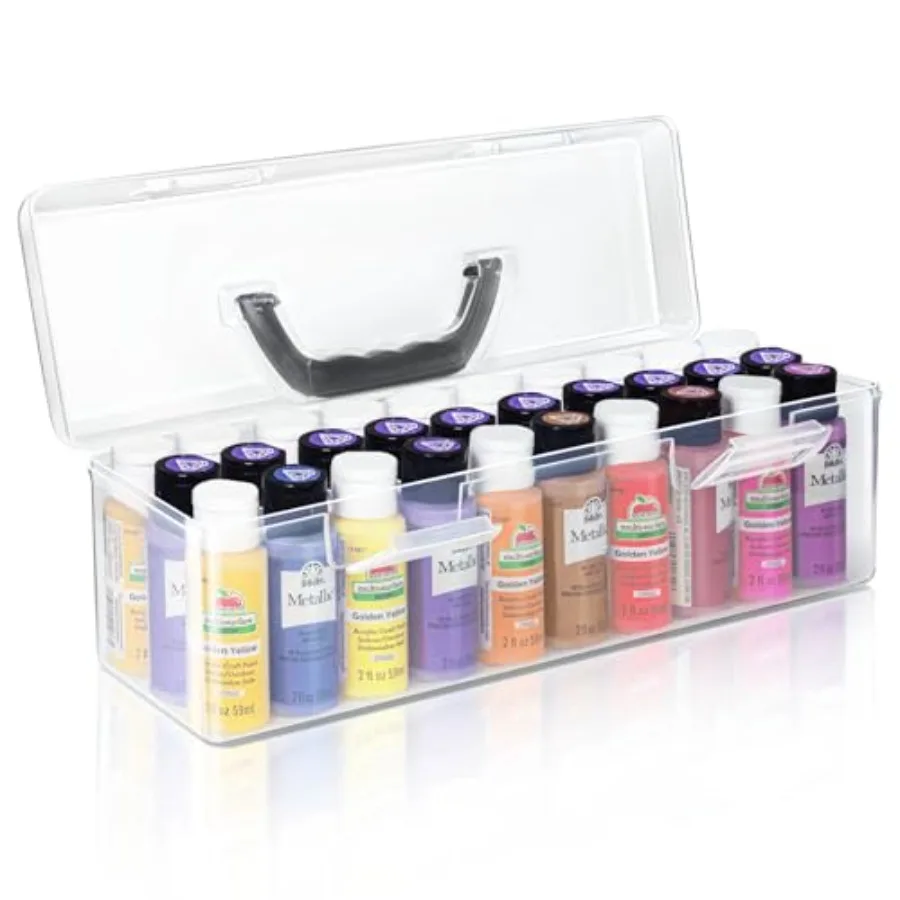 Acrylic Paint Storage Box, 30 Bottles Capacity Acrylic Paint Organizer for 2 fl. oz Bottles, Craft Organizer
Acrylic Paint Storage Box, 30 Bottles Capacity Acrylic Paint Organizer for 2 fl. oz Bottles, Craft Organizer