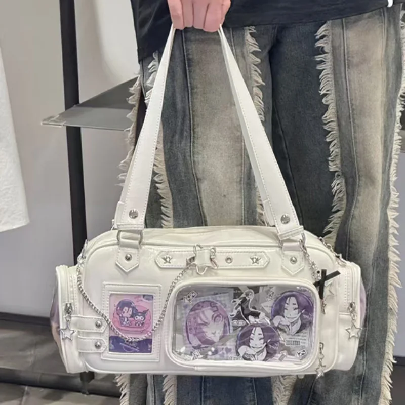 New Y2k Star Chain Ita Bag Large Capacity Transparent Crossbody Bag Diy Display Handbag Candy Color Cute Japanese Shoulder Bag
New Y2k Star Chain Ita Bag Large Capacity Transparent Crossbody Bag Diy Display Handbag Candy Color Cute Japanese Shoulder Bag