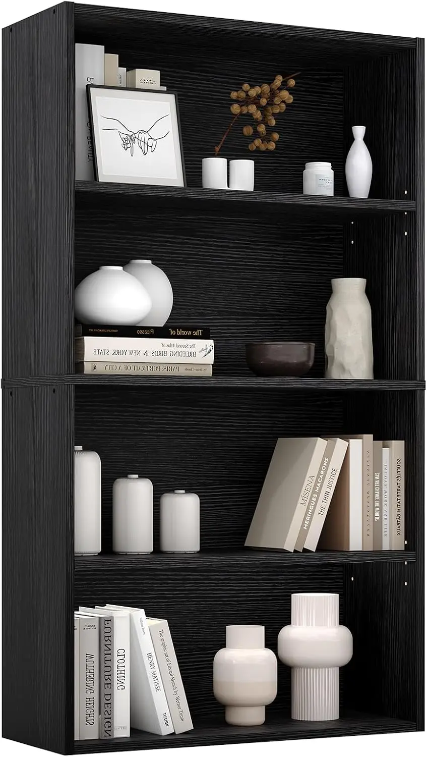 4 Shelf Bookcase 42.1 Inch Tall Floor Standing Open Bookshelf for Home Office Living Room Bedroom Storage, Classic Black
4 Shelf Bookcase 42.1 Inch Tall Floor Standing Open Bookshelf for Home Office Living Room Bedroom Storage, Classic Black