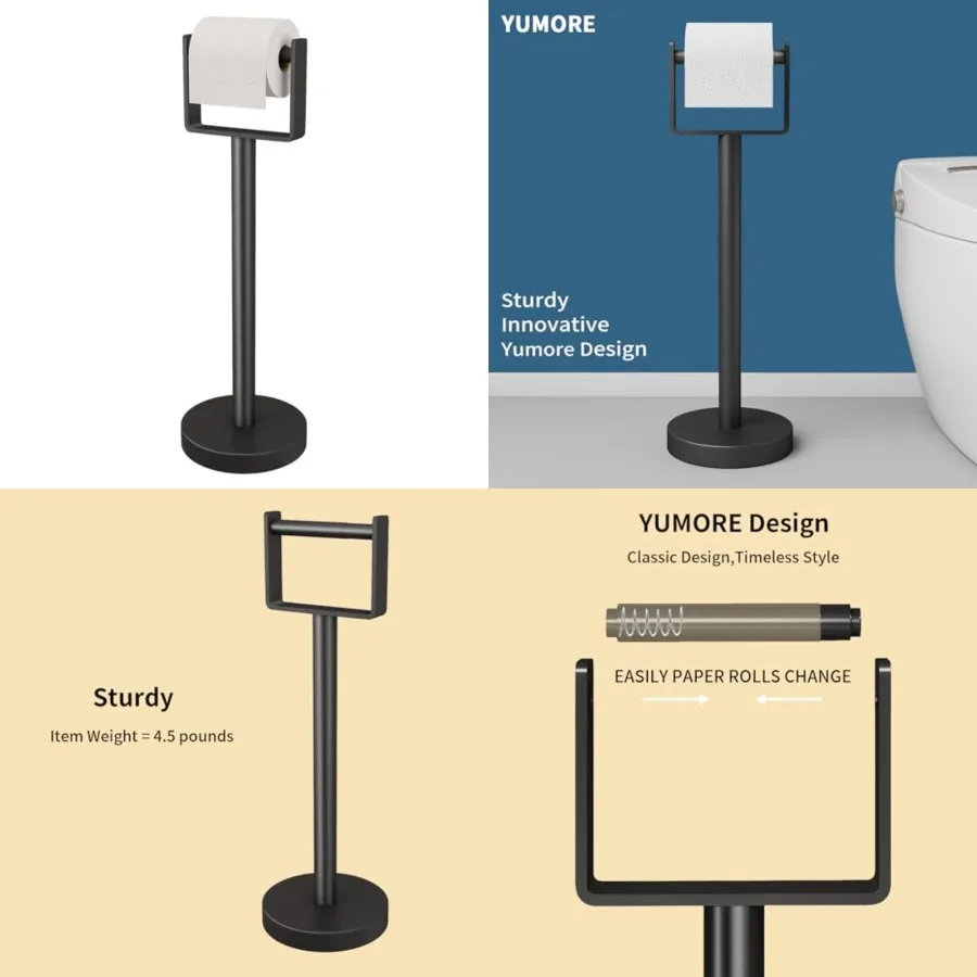 Heavy Duty Toilet Paper Holder Stand, Extra-Weighted Base No Tipping, Stainless Steel Toilet Paper Stand, Free Standing Floor T
Heavy Duty Toilet Paper Holder Stand, Extra-Weighted Base No Tipping, Stainless Steel Toilet Paper Stand, Free Standing Floor T