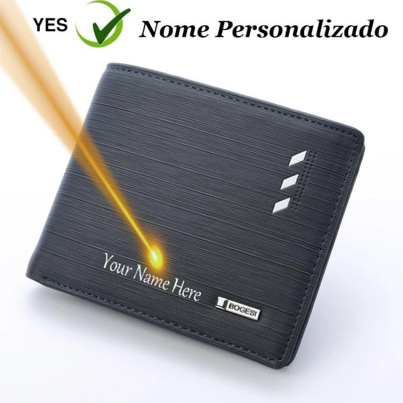 Personalized Name Men's Short Wallet High Quality PU Leather Men's Bifold Wallet for Men Gift for Father's Day Him Men
Personalized Name Men's Short Wallet High Quality PU Leather Men's Bifold Wallet for Men Gift for Father's Day Him Men