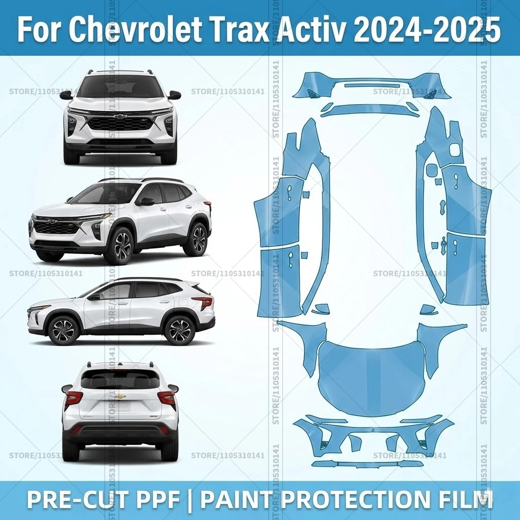 Предварительно нарезанная прозрачная защитная пленка PPF для автомобиля, полная защита кузова для Chevrolet Trax Activ 2024-2025
Предварительно нарезанная прозрачная защитная пленка PPF для автомобиля, полная защита кузова для Chevrolet Trax Activ 2024-2025
