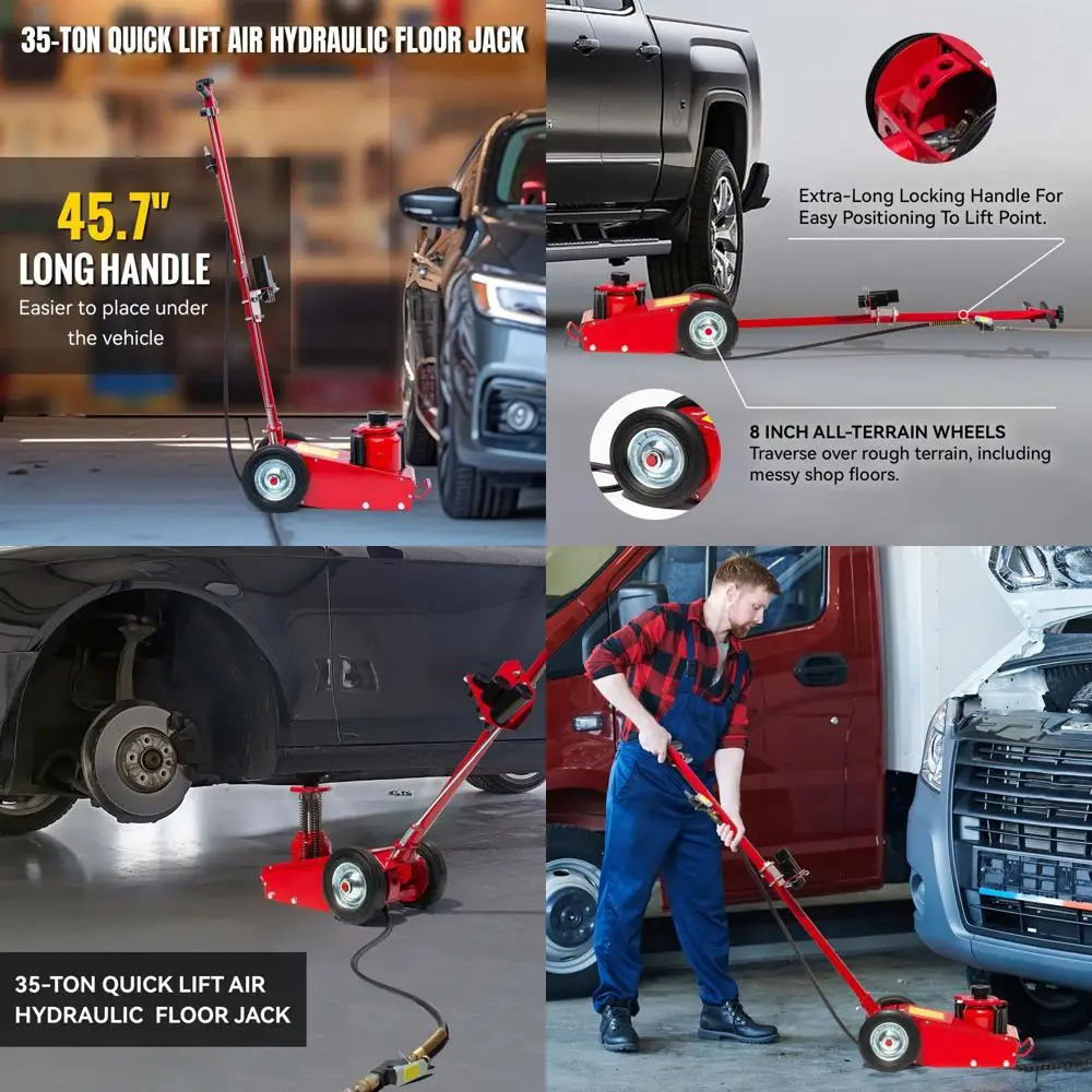 35-тонный пневмогидравлический напольный домкрат, быстродействующий пневматический бутылочный домкрат для осей, сверхмощный стальной инструмент для обслуживания и ремонта, подъемник для гаража
35-тонный пневмогидравлический напольный домкрат, быстродействующий пневматический бутылочный домкрат для осей, сверхмощный стальной инструмент для обслуживания и ремонта, подъемник для гаража