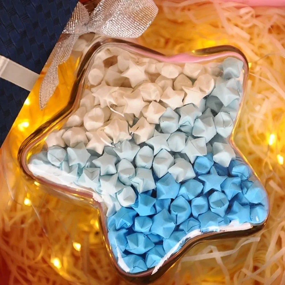 Paper Star Five Pointed Star Bottle Gift Box Kawaii DIY Origami Stars Paper Strips Decorative Paper Gradient Blue
Paper Star Five Pointed Star Bottle Gift Box Kawaii DIY Origami Stars Paper Strips Decorative Paper Gradient Blue