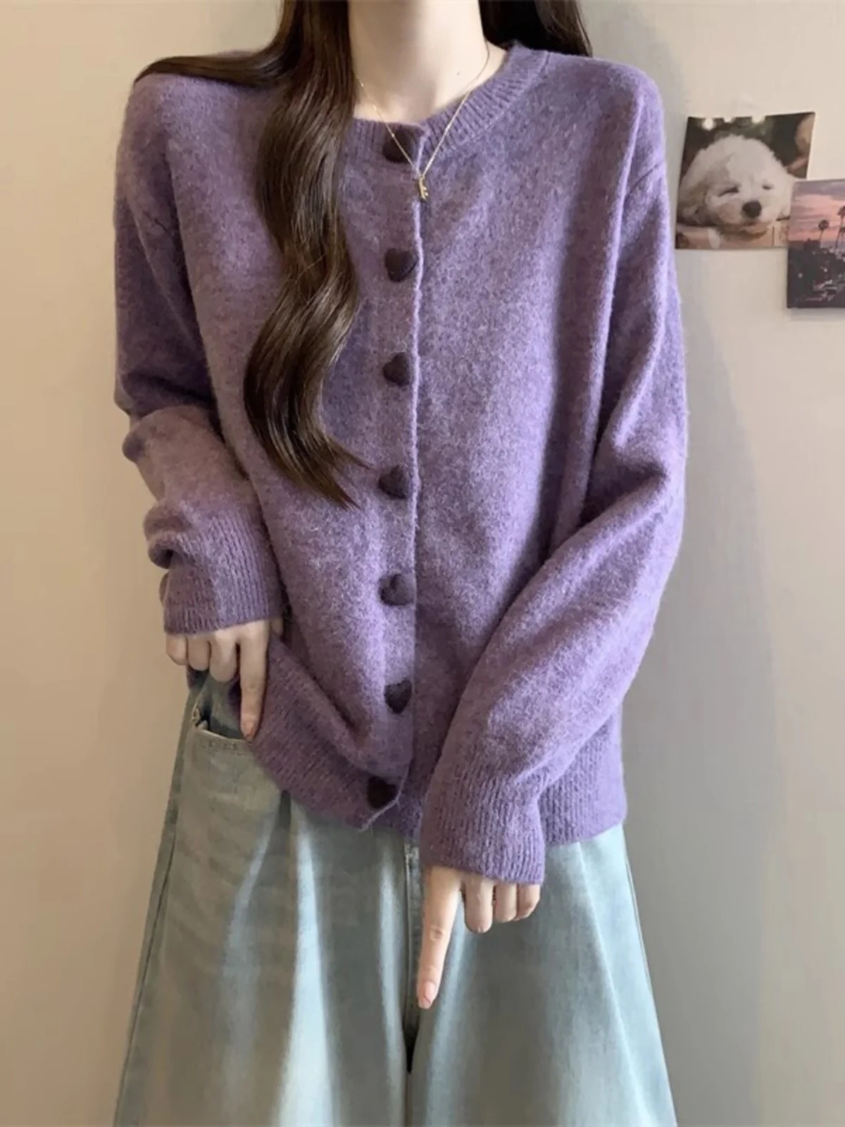 Chic Purple Knitted Open Cardigan Sweater Women's Spring New Large Size Plump MM Medium Length Soft Upper Body Korean Style
Chic Purple Knitted Open Cardigan Sweater Women's Spring New Large Size Plump MM Medium Length Soft Upper Body Korean Style