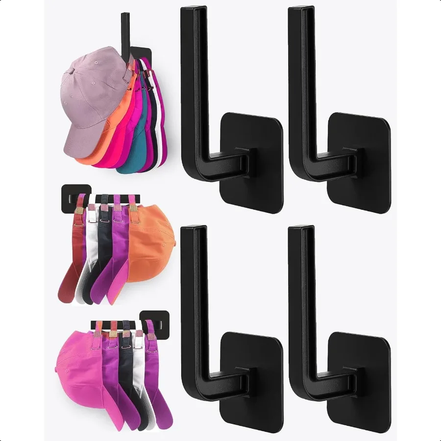 Hat Rack for Hat Storage 4Pack MultiPurpose Hat Organizer Strong Adhesive Hat Hooks for Wall Organizer for Baseball Caps Two Mo
Hat Rack for Hat Storage 4Pack MultiPurpose Hat Organizer Strong Adhesive Hat Hooks for Wall Organizer for Baseball Caps Two Mo