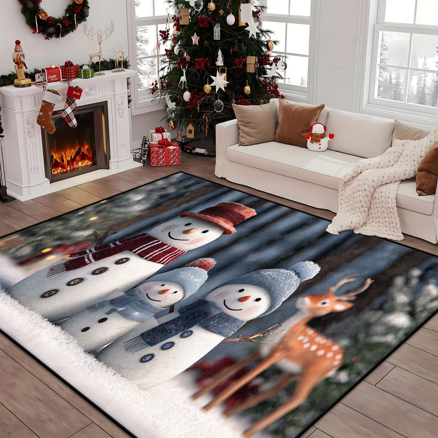 Рождественская серия с узором снеговика, ковер для гостиной, противоскользящий мягкий коврик для дивана большой площади, стола, легко чистящийся декор комнаты, ковер, фланель
Рождественская серия с узором снеговика, ковер для гостиной, противоскользящий мягкий коврик для дивана большой площади, стола, легко чистящийся декор комнаты, ковер, фланель