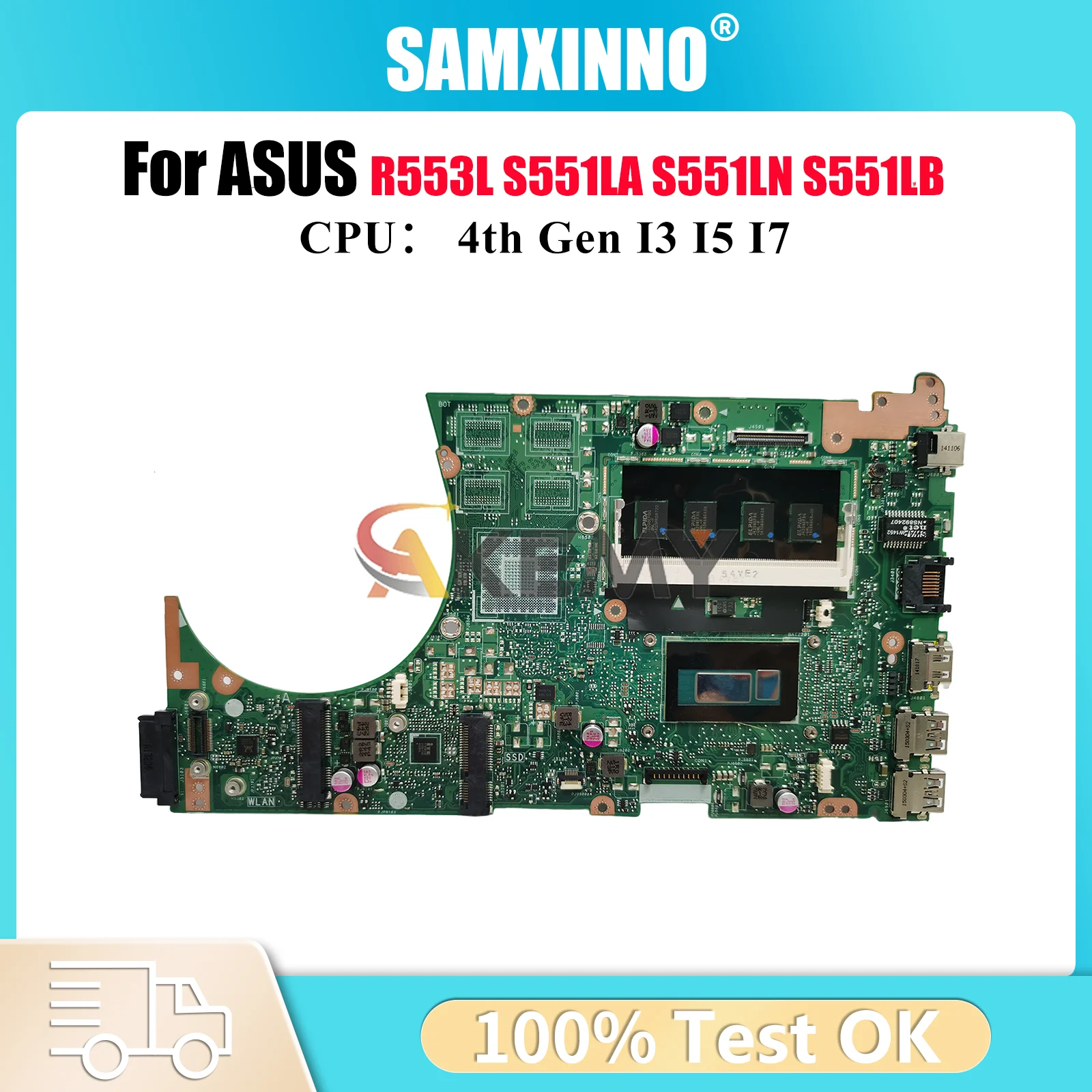 S551LA Laptop Motherboard For ASUS VivoBook S551LA S551L S551LN S551LB R553L Notebook Mainboard With I3 I5 I7 CPU 100% tests OK
S551LA Laptop Motherboard For ASUS VivoBook S551LA S551L S551LN S551LB R553L Notebook Mainboard With I3 I5 I7 CPU 100% tests OK