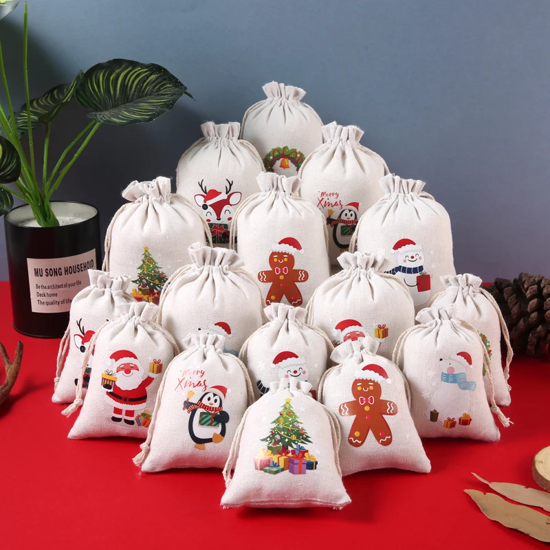 5PCS/batch Christmas Linen Cotton Gift Packaging Jewelry Drawstring Bag Travel Storage Pouch Mini Candy Jute Packing Bags
5PCS/batch Christmas Linen Cotton Gift Packaging Jewelry Drawstring Bag Travel Storage Pouch Mini Candy Jute Packing Bags