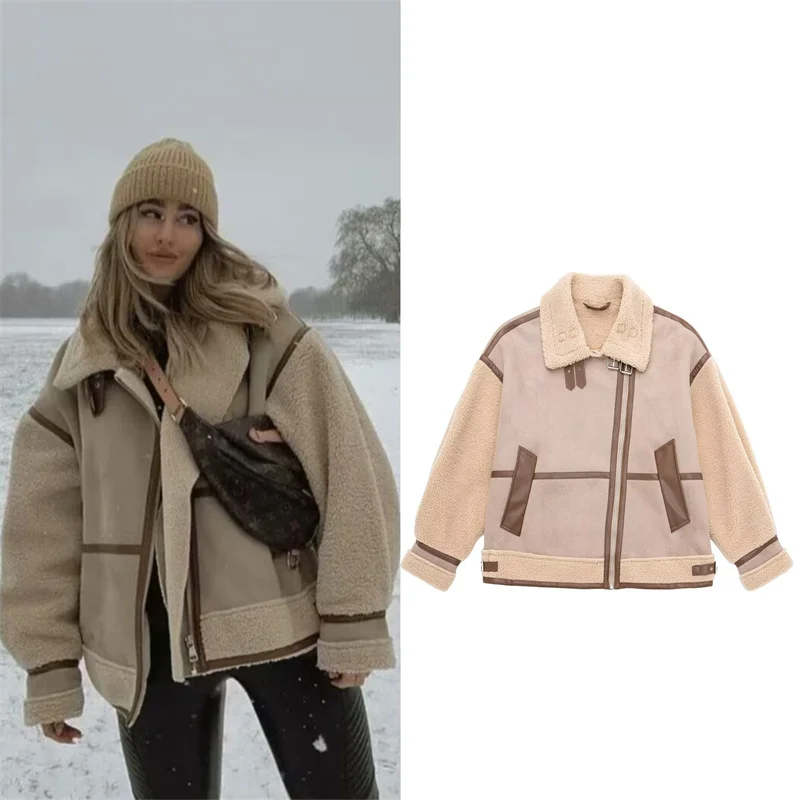 Women's Jacket 2025 Autumn/Winter New Style Khaki Long Sleeve Patchwork European and American Style Warm Jacket Casual Fashion
Women's Jacket 2025 Autumn/Winter New Style Khaki Long Sleeve Patchwork European and American Style Warm Jacket Casual Fashion