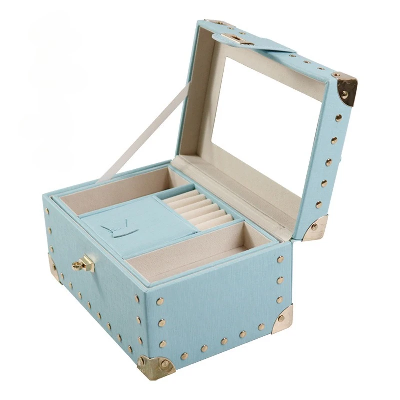 Leather Jewelry Box Big Luxury Storage Box Necklaces Earrings Bracelet Showcase Case Jewellery Gift Storage Organizers Supplies
Leather Jewelry Box Big Luxury Storage Box Necklaces Earrings Bracelet Showcase Case Jewellery Gift Storage Organizers Supplies