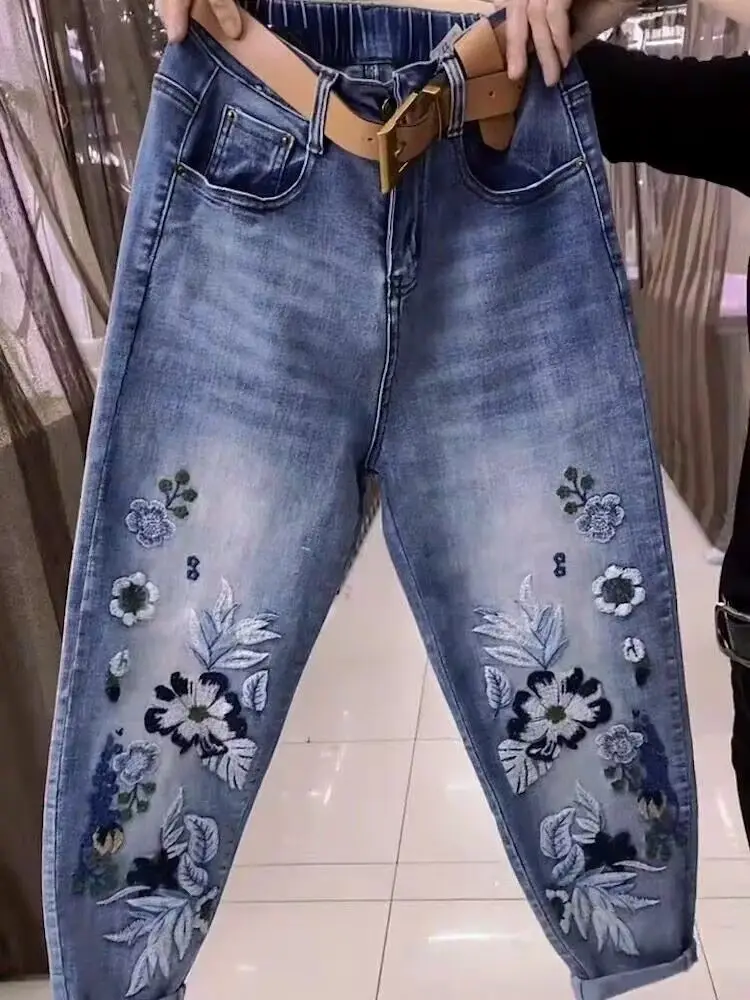 Эластичная талия, новые весенне-осенние джинсы с высокой талией, женские свободные и тонкие брюки Харлан, универсальные женские брюки, синие джинсы
Эластичная талия, новые весенне-осенние джинсы с высокой талией, женские свободные и тонкие брюки Харлан, универсальные женские брюки, синие джинсы