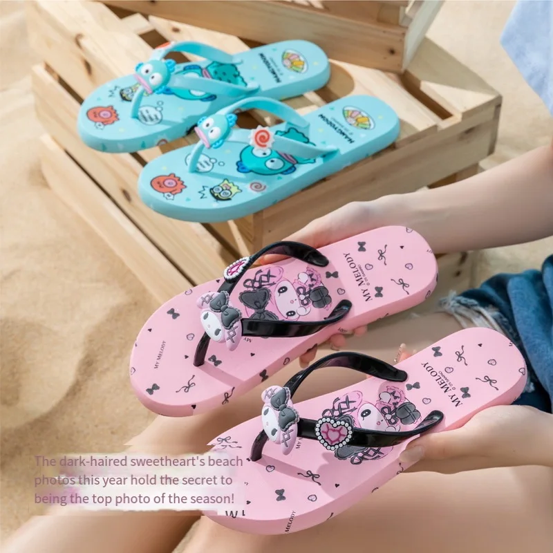 Sanrio Anime Melody Cinnamoroll Children's Flip Flops Slippers Non-Slip Lightweight Slippers Girls Summer Student Pool Footwear
Sanrio Anime Melody Cinnamoroll Children's Flip Flops Slippers Non-Slip Lightweight Slippers Girls Summer Student Pool Footwear