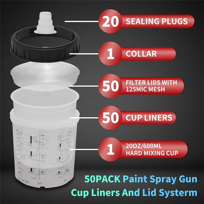 Paint Mixing Cup For Automotive Paint Gunair Spra Guncup With Cup Adapter 20 Oz (600 Ml) Set-AA26
Paint Mixing Cup For Automotive Paint Gunair Spra Guncup With Cup Adapter 20 Oz (600 Ml) Set-AA26