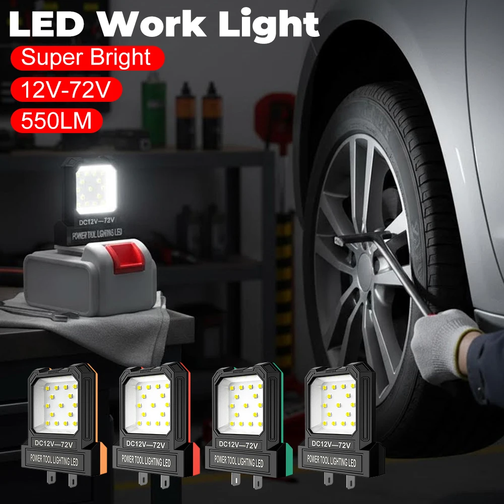 12V-72V LED Work Light Mini Pocket Floodlight 550LM No Battery Long-Lasting Strong Light Outdoor Lighting Power Tool Accessories
12V-72V LED Work Light Mini Pocket Floodlight 550LM No Battery Long-Lasting Strong Light Outdoor Lighting Power Tool Accessories