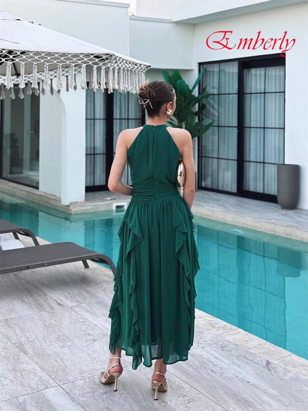 Customized Graceful Halter Evening Dress and Temperament Chiffon Special Occasion Gowns and Formal Sleeveless Party Dresses
Customized Graceful Halter Evening Dress and Temperament Chiffon Special Occasion Gowns and Formal Sleeveless Party Dresses