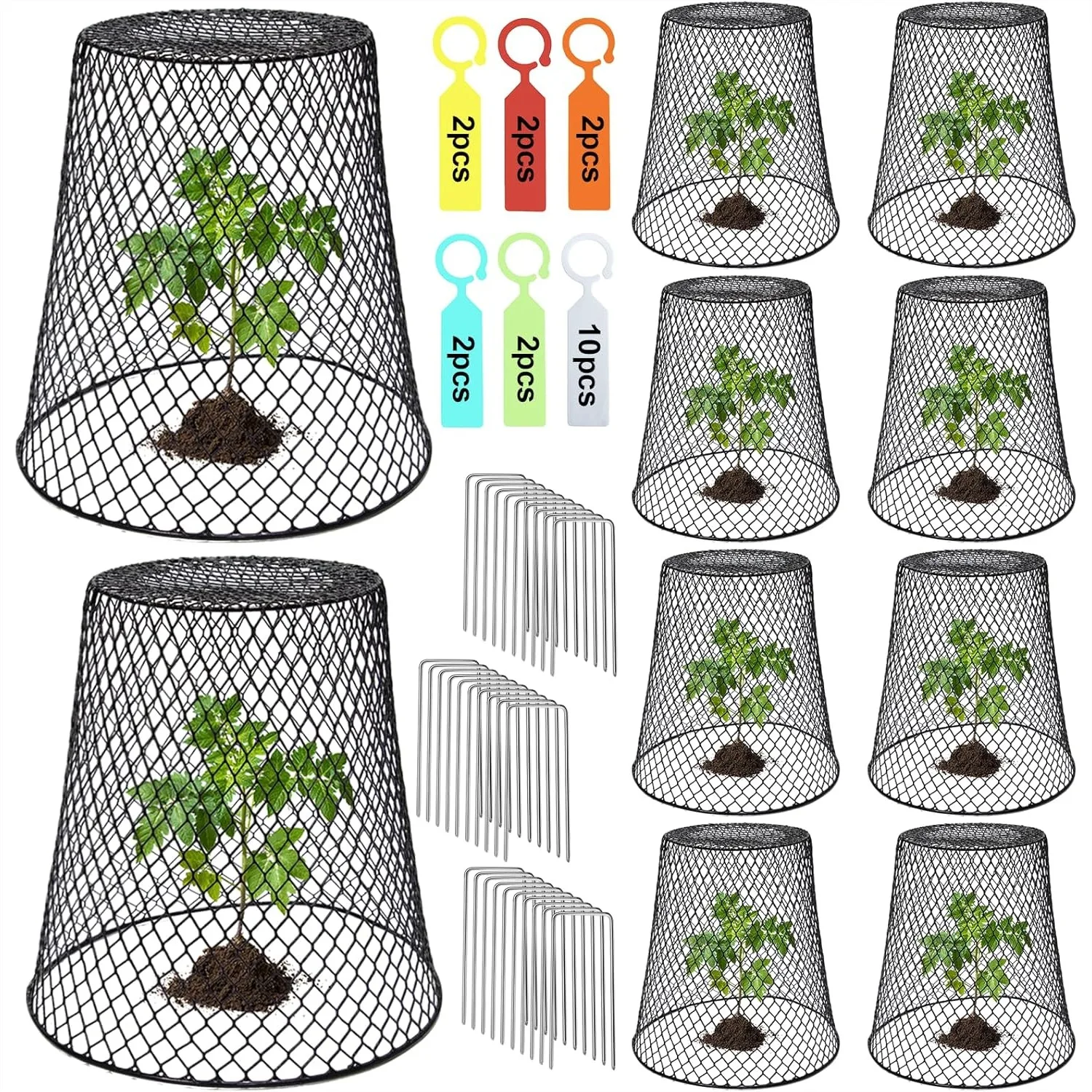10 Pcs 9.13x9.13 Inch Heavy Duty Plant Protectors With Fixing Pins And Labels For Garden
10 Pcs 9.13x9.13 Inch Heavy Duty Plant Protectors With Fixing Pins And Labels For Garden