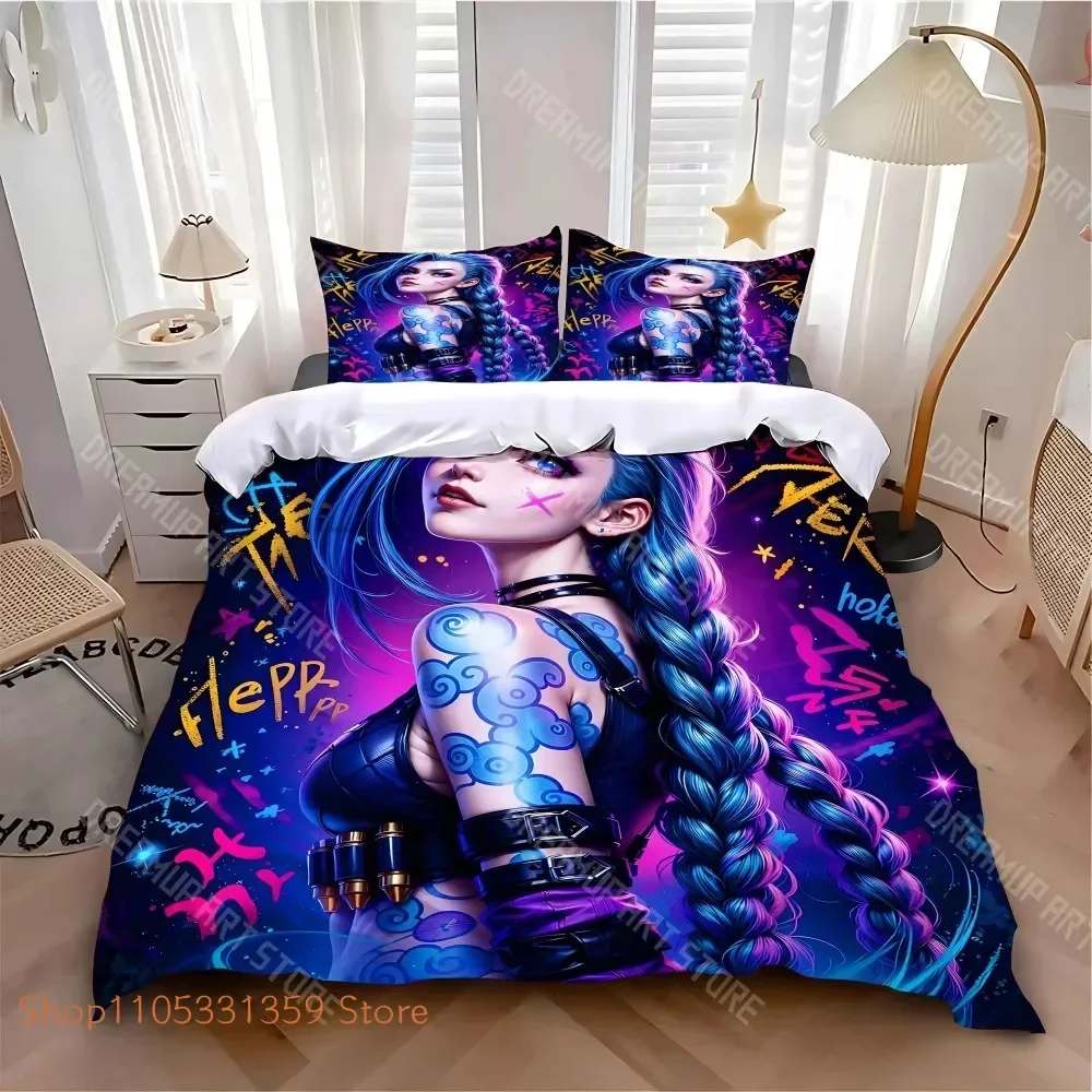 Anime Jinx Duvet Cover 3D Exquisite Print Game Arcane Bedding Set Comforter Bed Youth Home Decor Girls Boys Gift
Anime Jinx Duvet Cover 3D Exquisite Print Game Arcane Bedding Set Comforter Bed Youth Home Decor Girls Boys Gift