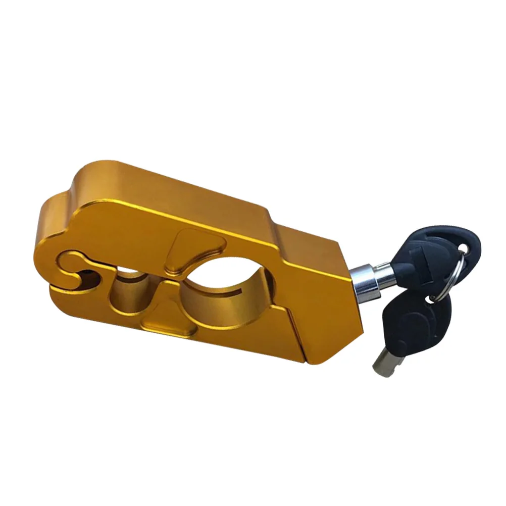 CNC Motorcycle Lock Anti Theft Brake H Golden Aluminum Alloy Secure Bikes Scooters ATVs Prevention Falls Durability Safety
CNC Motorcycle Lock Anti Theft Brake H Golden Aluminum Alloy Secure Bikes Scooters ATVs Prevention Falls Durability Safety