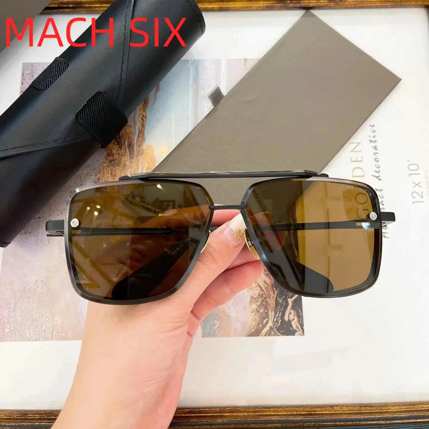 New DT DTS121 MACH SIX Square Alloy Frame Womens Sunglasses UV400 Polarized Brown Lenses Business Men's Sun Glasses With Box
New DT DTS121 MACH SIX Square Alloy Frame Womens Sunglasses UV400 Polarized Brown Lenses Business Men's Sun Glasses With Box