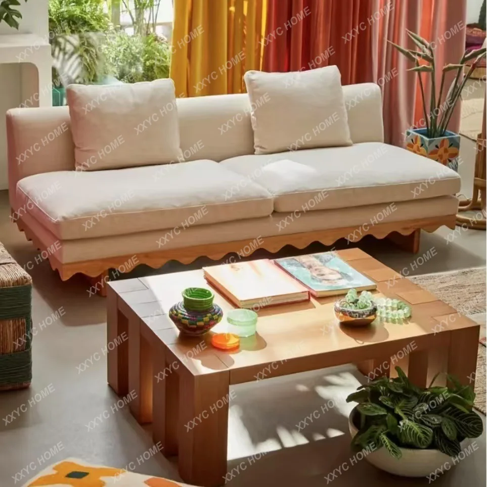 L Wind Solid Wood Fabric Sofa Small Apartment Living Room Medieval Homestay Multi-person Straight Row
L Wind Solid Wood Fabric Sofa Small Apartment Living Room Medieval Homestay Multi-person Straight Row