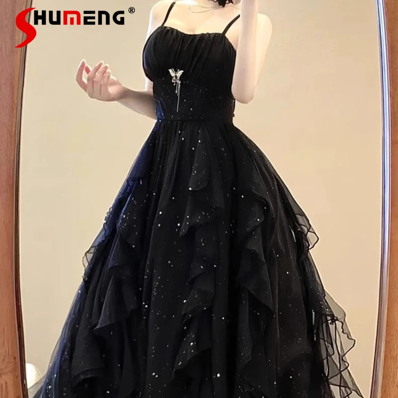 Japanese Lolita Vestidos Multi-layer Tulle Light Smart Super Fairy Black Suspender Dress And Cardigan Set Dating Party Dresses
Japanese Lolita Vestidos Multi-layer Tulle Light Smart Super Fairy Black Suspender Dress And Cardigan Set Dating Party Dresses