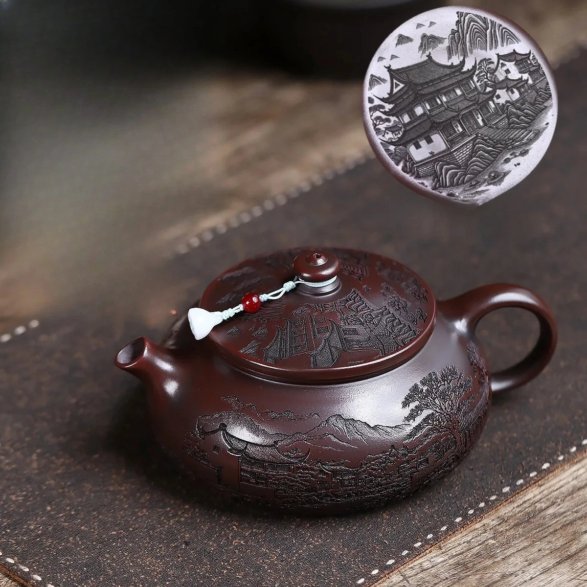 650ml Yixing Purple Clay Teapots Handmade Han Jiang Pot Raw Ore Antique Brass Mud Tea Maker Kettle With Infuser Zisha Tea Set
650ml Yixing Purple Clay Teapots Handmade Han Jiang Pot Raw Ore Antique Brass Mud Tea Maker Kettle With Infuser Zisha Tea Set