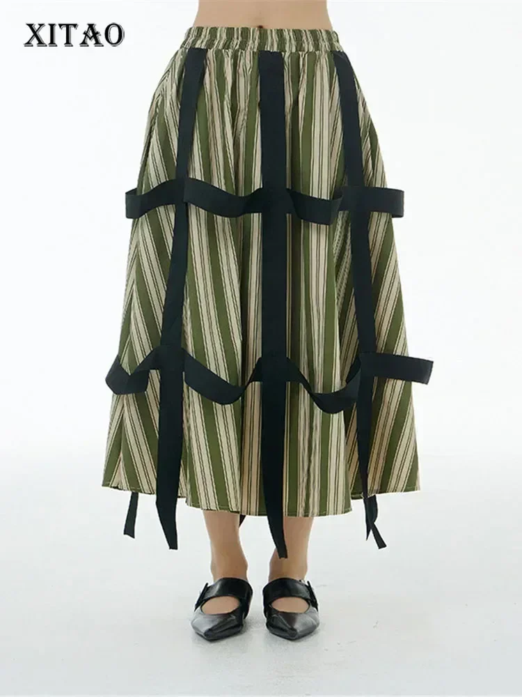 XITAO Tassel Skirt Fashion Elegant Striped Small Fresh Elastic Waist Women Patchwork Goddess Fan Casual Style Skirt WLD8388
XITAO Tassel Skirt Fashion Elegant Striped Small Fresh Elastic Waist Women Patchwork Goddess Fan Casual Style Skirt WLD8388