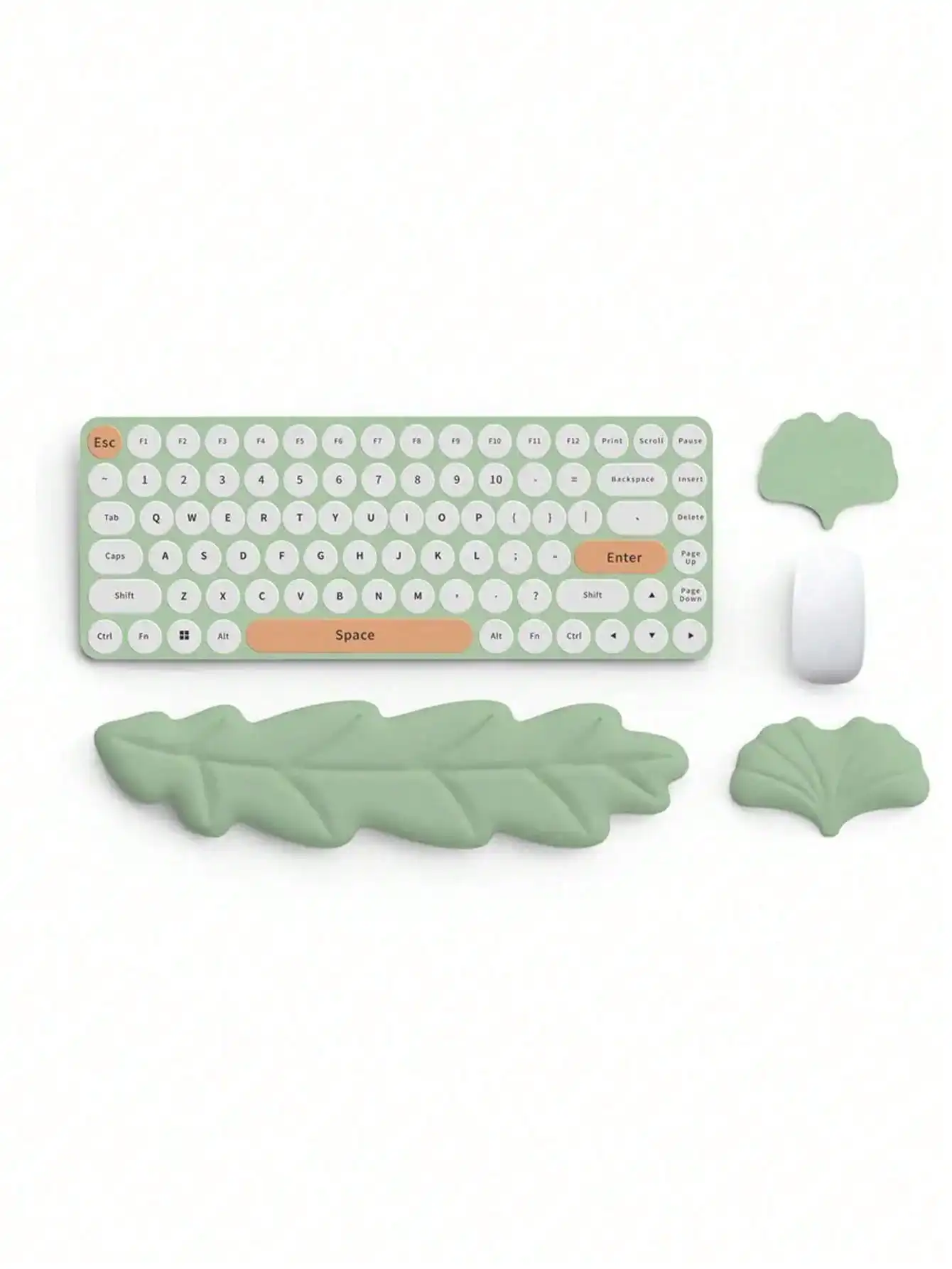 1 комплект: подставка для запястья в форме зеленого листа + коврик для мыши + подставка для чашки, подходит для настольных компьютеров и ноутбуков
1 комплект: подставка для запястья в форме зеленого листа + коврик для мыши + подставка для чашки, подходит для настольных компьютеров и ноутбуков