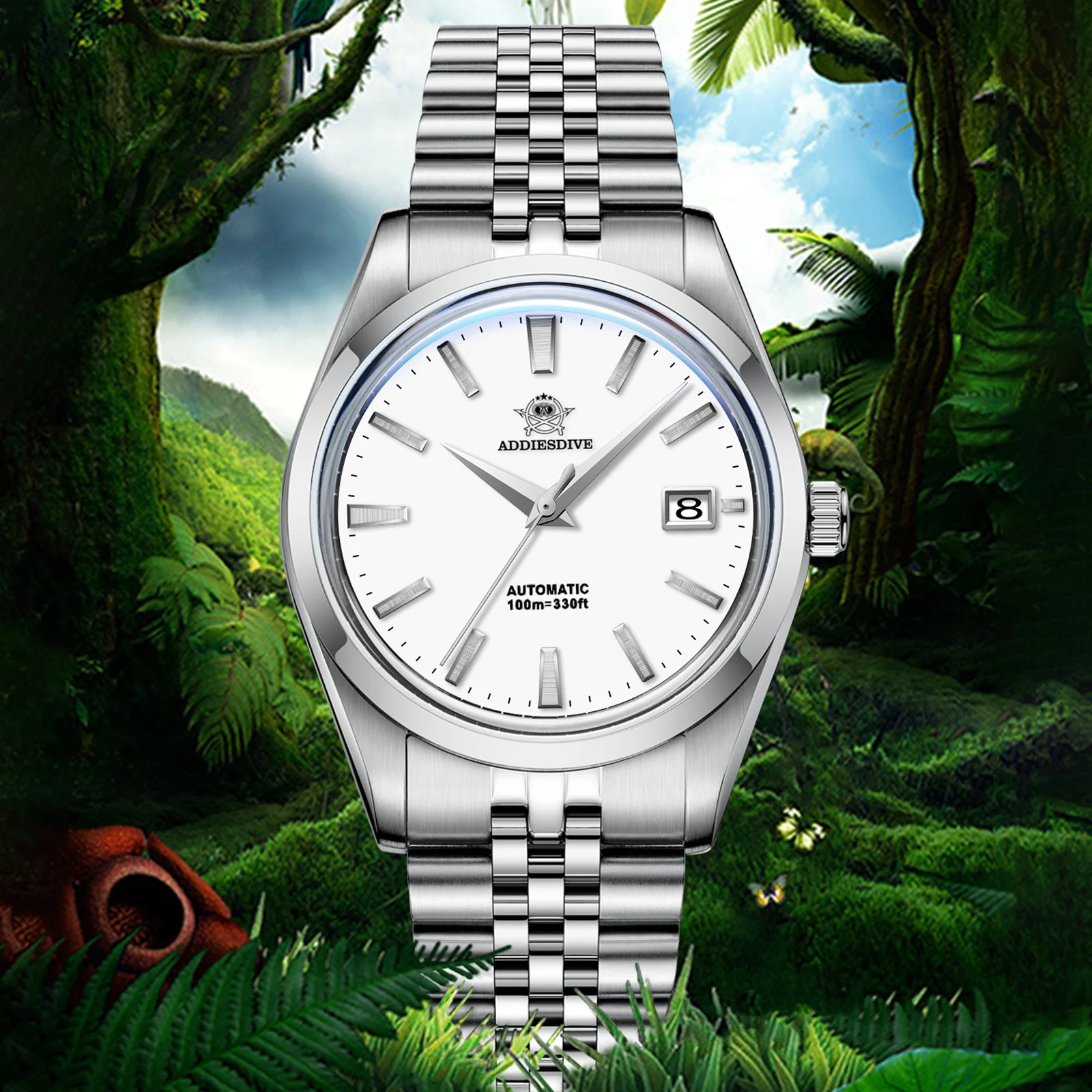 ADDIESDIVE Simple Bubble Mirror Glass Watches Stainless Steel Men Watch Mechanical Automatic Dive WristWatch AD2029 Reloj Hombre
ADDIESDIVE Simple Bubble Mirror Glass Watches Stainless Steel Men Watch Mechanical Automatic Dive WristWatch AD2029 Reloj Hombre